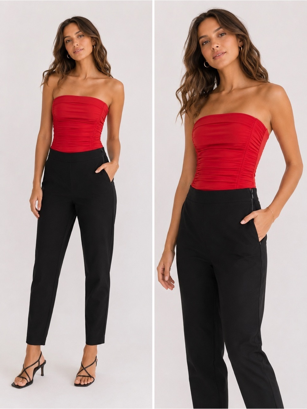 Everlane Curvy Fit Black Ankle Pants Size 6 Regular Elastic Back Waist